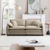 Warm and Cozy Living Room Sofa with 4 Pillows Upholstered Large Deep Seat 2 Seater Sofa for Living Room,Tan Corduroy