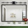 (Same as W1340P143680/LL2001-B-6) Vanity Lights With 6 LED Bulbs For Bathroom Lighting(Black)