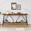 70.9 Inch Extra Long Sofa Table, Console Behind Sofa, Entryway Table with 2 Tier Storage Shelves for Hallways,Living Rooms,Foyers,Entryways