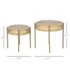 Outsunny Outdoor Dining Ensemble: Brown Wicker Set with Metal Slatted Circular Table for Patio Elegance|