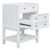 24" Bathroom Vanity Without Sink, Base Only, Solid Wood Frame, Bathroom Storage Cabinet with Drawer and Open Shelf