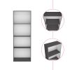 Bookcase Benzoni, Office, Matt Gray / White