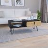 Mosby Coffee Table with Modern Hairpin Legs Design and Drawer