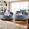 55''L Chenille Sponge single sofa,No Assembly Required,Fluffy Modern Sleeper Chair for Living room, Bedroom