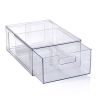 (2 pack)Clear Glossy Plastic Pull-Out Closet Drawer Medium Size, Adult Size