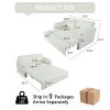 Convertible Pull Out Sofa Bed Queen Size, 3-in-1 Convertible Sleeper Couch with Thicked Cushions and Side Storage