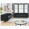 {Contact us for 3D modeling} Velvet Sofa for Living Room,Buttons Tufted Square Arm Couch, Modern Couch Upholstered Button and Metal Legs