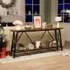 70.9 Inch Extra Long Sofa Table, Console Behind Sofa, Entryway Table with 2 Tier Storage Shelves for Hallways,Living Rooms,Foyers,Entryways