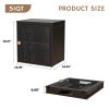 Single Sturdy & Convenient Foldable Cabinet, Durable Steel-Wood Combo with Anti-Slip Design & Quick Fold & Install