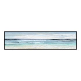 Hand-painted oil painting ocean wave background wall decoration painting modern living room dining room abstract painting (size: 150x220cm)