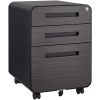 3 Drawer Mobile File Cabinet Under Desk Office,Simple Style Versatile Storage Cabinet for Legal/Letter/A4 Files