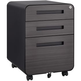 3 Drawer Mobile File Cabinet Under Desk Office,Simple Style Versatile Storage Cabinet for Legal/Letter/A4 Files (Color: as Pic)