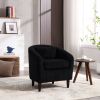 Living Room Accent Barrel Chair, Century Modern Style Decorative Chair, Armchair for Living Room with Thick Cushions and Pillows