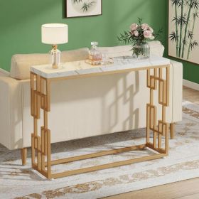 Console Table (Color: Gold, White)