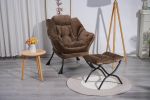 Living Room Chairs Modern Cotton Fabric Lazy Chair, Accent Contemporary Lounge Chair