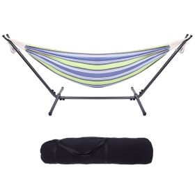 Free shipping  Hammock & Steel Frame Stand Swing Chair Home/Outdoor Backyard Garden Camp Sleep YJ (Type: picture)