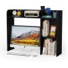1pc Simple Dorm Desktop Storage Rack, Minimalist Wooden Bookshelf Organizer, Creative Tabletop Combination Cabinet