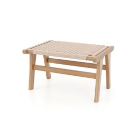 Indoor Wooden Footstool for Living Room Usage (Type: Furniture, Color: Beige)