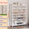 11-layer door shoe cabinet, home space-saving, large-capacity, multi-layer shoe rack, dust-proof, rounded corner, anti-collision design storage rack