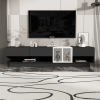 ON-TREND Sleek and Stylish TV Stand with Perfect Storage Solution, Two-tone Media Console for TVs Up to 80''