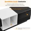 ON-TREND Sleek and Stylish TV Stand with Perfect Storage Solution, Two-tone Media Console for TVs Up to 80''