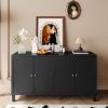 Accent Cabinet 4 Door Wooden Cabinet Sideboard Buffet Server Cabinet Storage Cabinet, for Living Room, Entryway, Hallway, Office