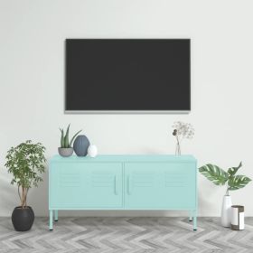 TV Stand Mint 41.3"x13.8"x19.7" Steel (Color: Blue)