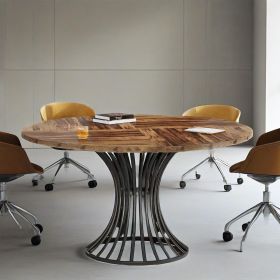 Dining Table (Color: Rustic Brown)