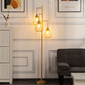 66.1' Tree Floor Lamp (Main Color: Gold, Main Material: Metal)