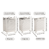 "Spacious" Collapsible Medium-Large Ceramic White Laundry Basket with No Lid - Faux Leather, Hand Wash, Solid Color