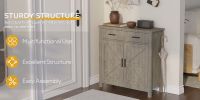 Kitchen Storage Cabinet, Modern Farmhouse Buffet Cabinet with Storage, Coffee Bar with 2 Drawers and 2 Doors, Floor Sideboard Buffet for Living Room