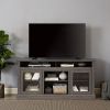 Retro TV Stand for 65'' TV, TV Console Cabinet with Storage, Open Shelves Entertainment Center for Living Room and Bedroom