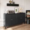 Accent Cabinet 4 Door Wooden Cabinet Sideboard Buffet Server Cabinet Storage Cabinet, for Living Room, Entryway, Hallway, Office