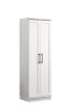 Evelyn 23" White Sleek Storage Cabinet with Framed Panel Design