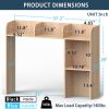 1pc Simple Dorm Desktop Storage Rack, Minimalist Wooden Bookshelf Organizer, Creative Tabletop Combination Cabinet