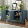 Retro Sideboard door with Circular Groove Design Round Metal Door Handle for Entrance,Dinning Room,Living Room