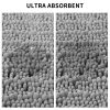 Luxury Chenille Bathroom Rug Mat; Extra Soft Thick Absorbent Shaggy Bath Rugs; Non-Slip Machine Wash Dry Plush Bath Mats for Bathroom; Shower; and Tub