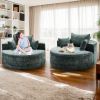 55''L Chenille Sponge single sofa,No Assembly Required,Fluffy Modern Sleeper Chair for Living room, Bedroom