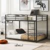 Full over Full Metal Bunk Bed;  Low Bunk Bed with Ladder