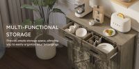 Kitchen Storage Cabinet, Modern Farmhouse Buffet Cabinet with Storage, Coffee Bar with 2 Drawers and 2 Doors, Floor Sideboard Buffet for Living Room