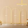 Outsunny Metal Arch Backdrop Stand Set of 3, 7/6.5/6 ft Wedding Arch Frame, Balloon Backdrop Arch Stand Set for Birthday Party, Bridal Shower