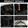 360° Swivel Accent Chair, Modern Velvet Fabric Living Room Armchair, Comfy Wide Upholstered with Fluffy Cushion and Metal Legs